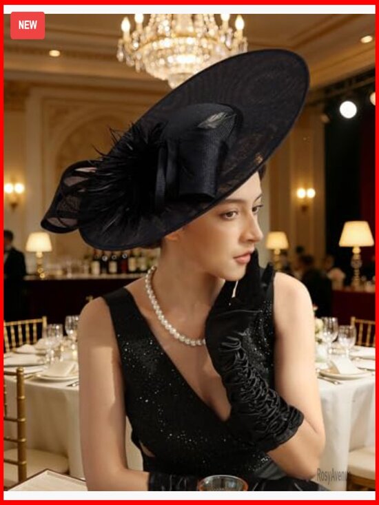 Elegant Fascinator Hat with Flower Feathers for Wedding Derby Tea Party main image 5